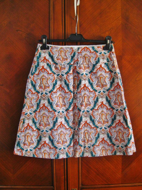 Mini gonna corta Carven Paris stampa barocca S