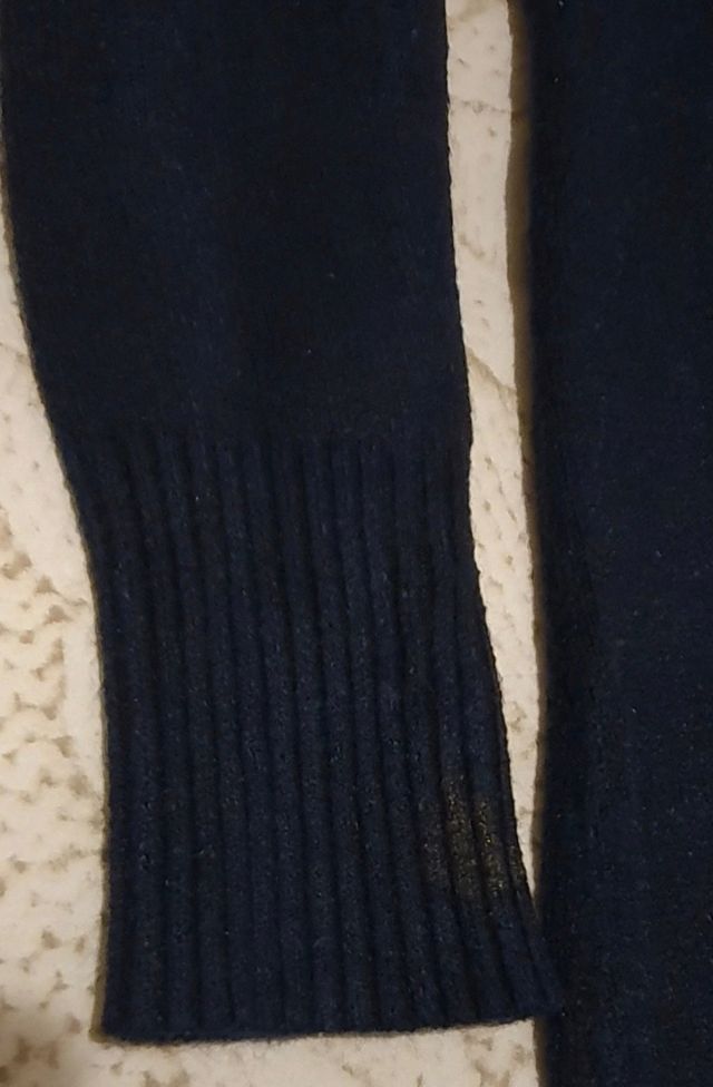 Maglione blu taglia unica con collo alto