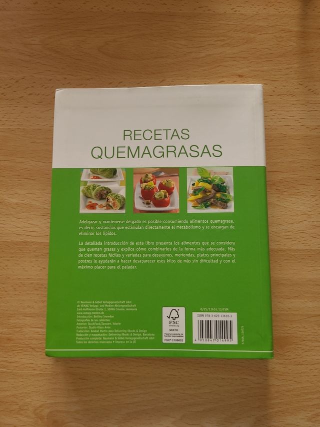 LIBRO "RECETAS QUEMAGRASAS"