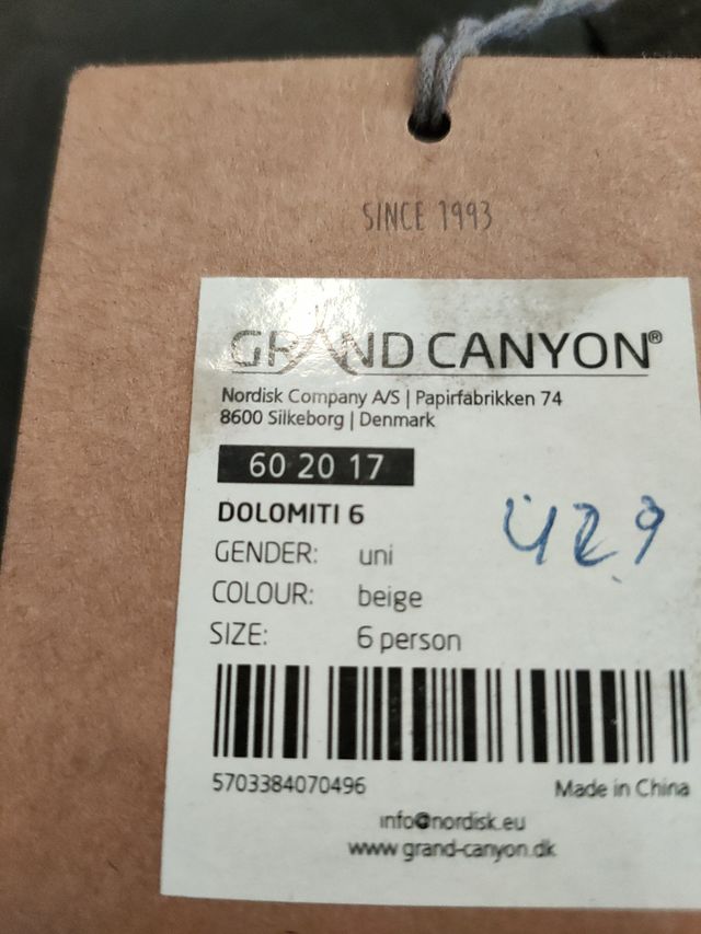 TIENDA CAMPAÑA 6 PERDONAS GRAND CANYON