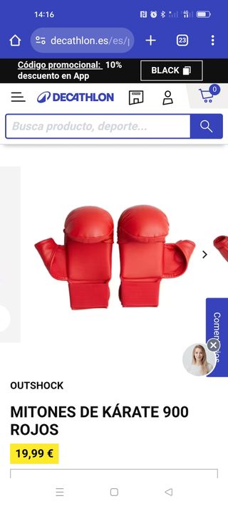 Protecciones karate kumite nuevo