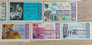 LOTE 17 DÉCIMOS LOTERÍA NACIONAL ANTIGUA