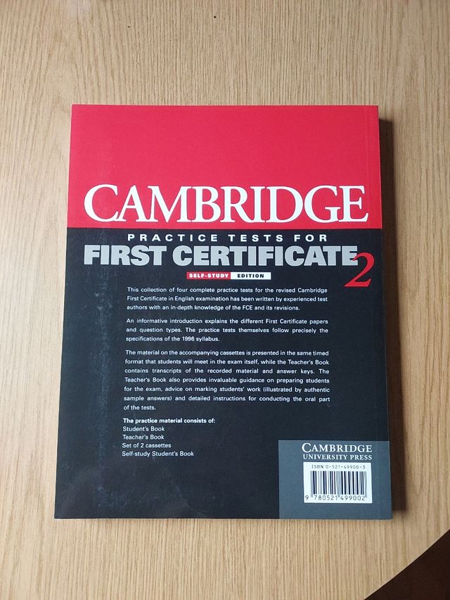 Cambridge practice tests for first certificate 2