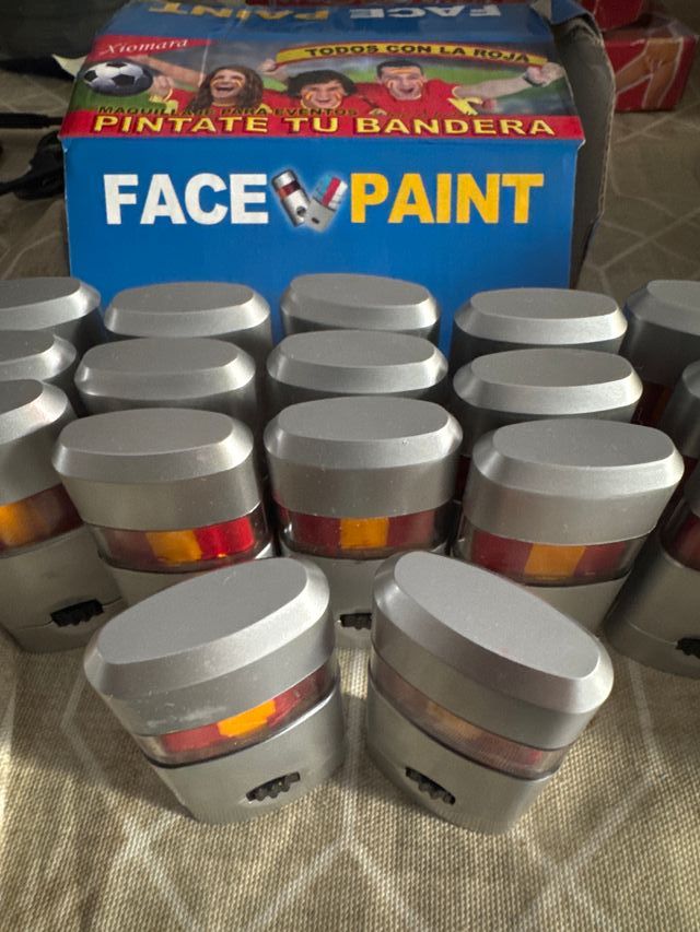 17 BARRAS DE PINTURA para la CARA BANDERA ESPAÑA