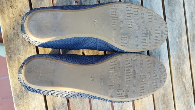 Bailarinas piel CallagHan azules 38