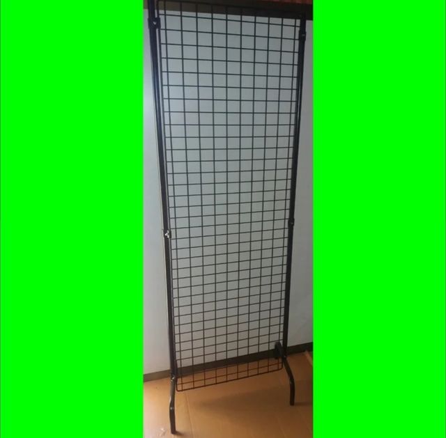Expositor grande 190x65 cm metal malla negro.