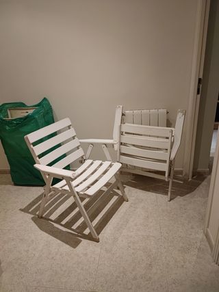 4 Sillas madera plegable