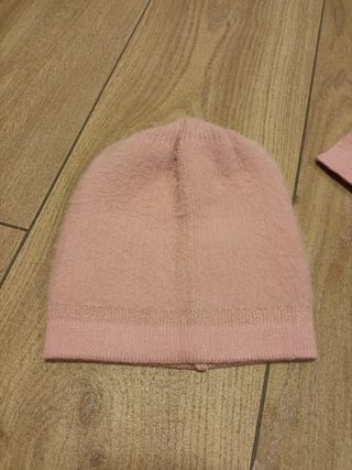 Set sciarpa e berretto nuovo rosa Nuna Lie