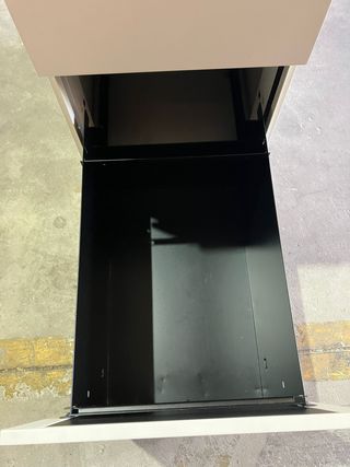 Mesa coworking doble color gris con cajoneras