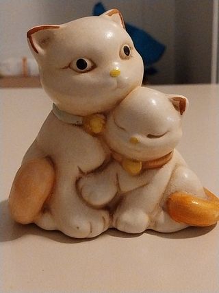 Gatti in ceramica-Dipinto a mano