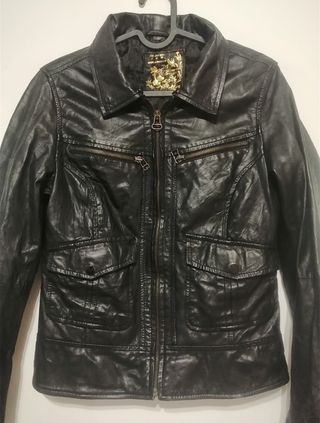 Chaqueta ligera cuero auténtico S mujer. Medidas.