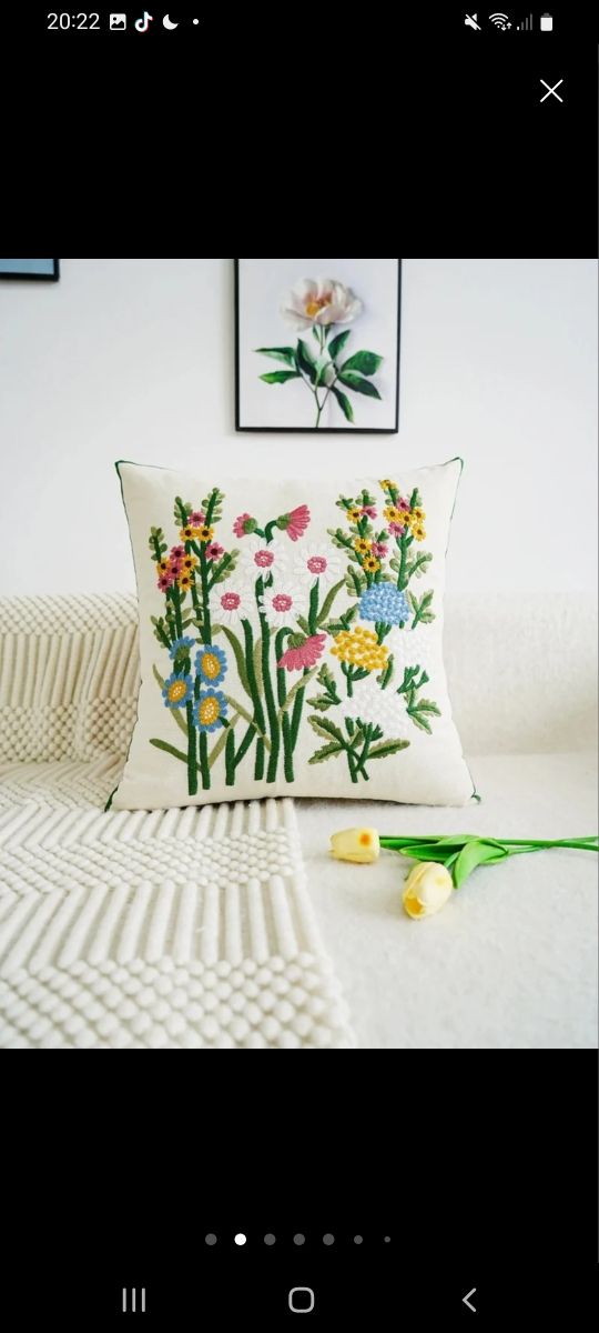 Fundas de cojines con BORDADO 45x45cm.100%Algodón