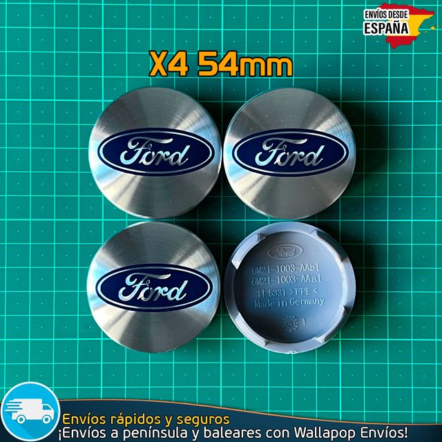 X4 Tapacubos Ford 54mm Cubrebujes Tapas Llantas