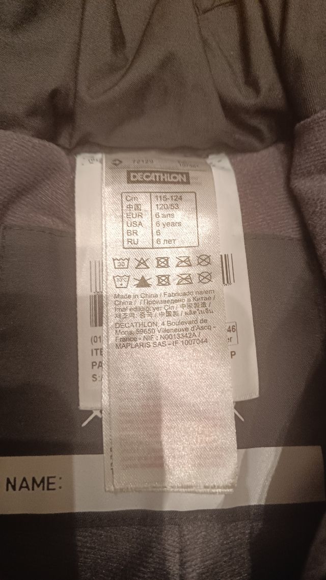 Pantalones esquí niño