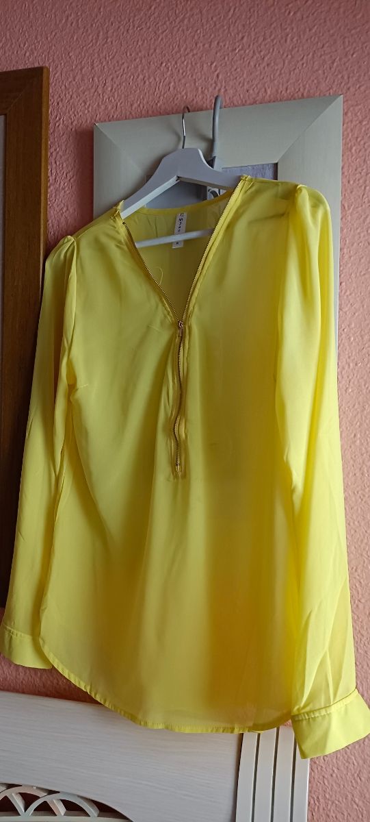 Blusa amarilla de gasa vaporosa 38/40