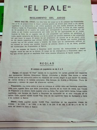 Juego EL PALÉ vintage