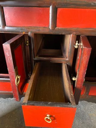 ✅comoda oriental madera maciza