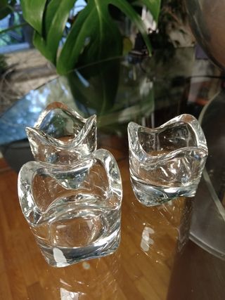 Ikea VASNAS 3 Portacandelina, Vetro Trasparente