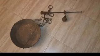 Romana de hierro de un plato muy antigua