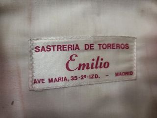 Traje de Luces Torero Raúl Aranda