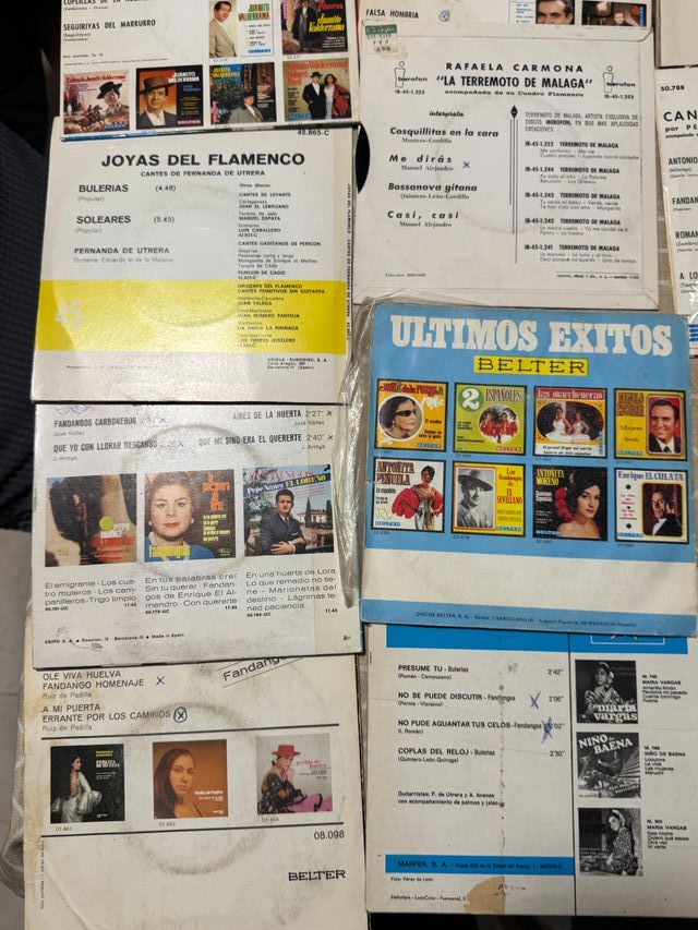 FLAMENCO FANDANGO 15 DISCOS SINGLES COLECCION