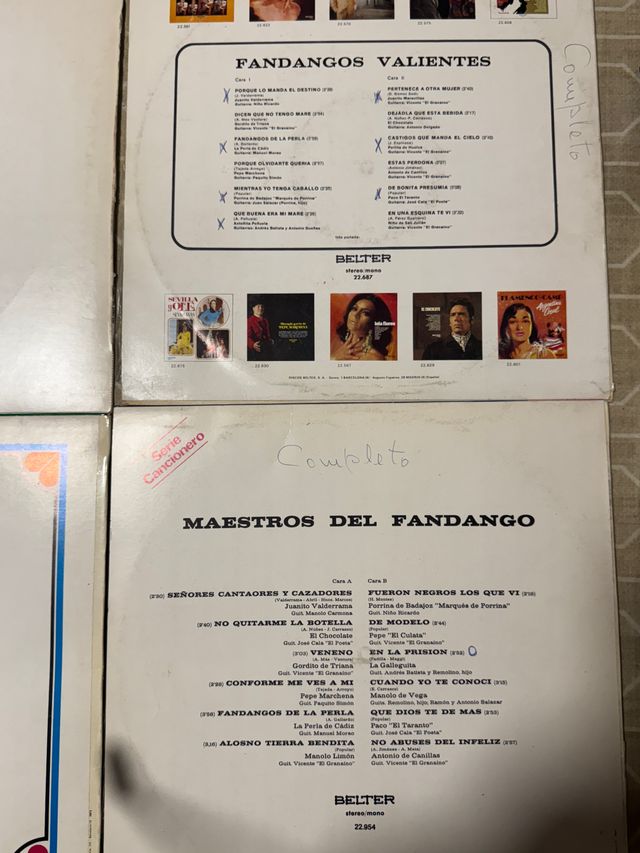 FLAMENCO FANDANGOS COLECCION 6 DISCOS VINILO