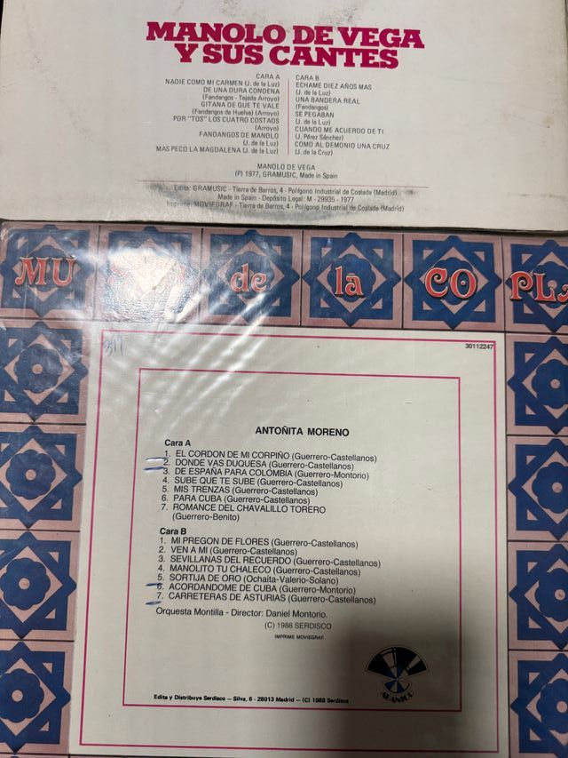 FLAMENCO y FANDANGO COLECCION 6 DISCOS VINILO LP