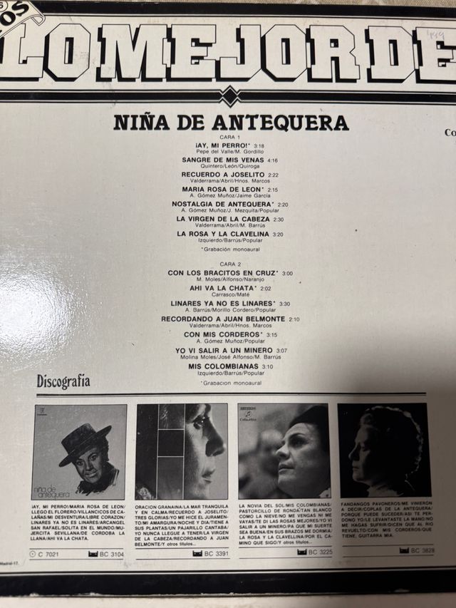 2 DISCOS VINILO COLECCION JOYAS DEL FLAMENCO