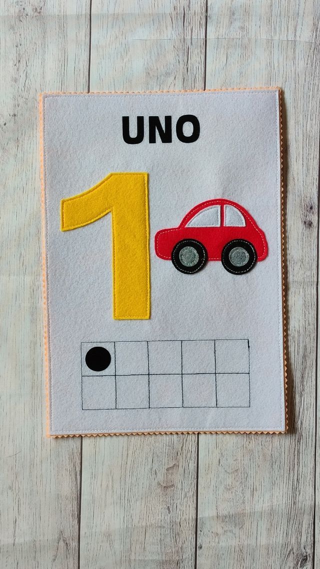 Tarjetas A4 números del 1 al 10