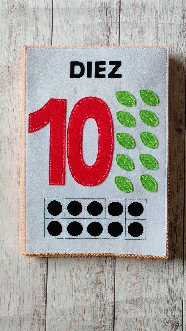 Tarjetas A4 números del 1 al 10