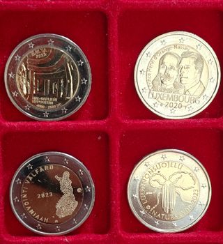 Lotto 4 monete commemorative