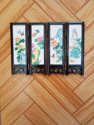 Antiguo biombo japonés decorativo