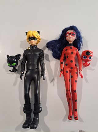 Muñecos Ladybud y Cat Noir