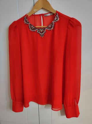 Camisa Zara con lentejuelas