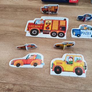 Set de 7 puzzles reversible - 3 años
