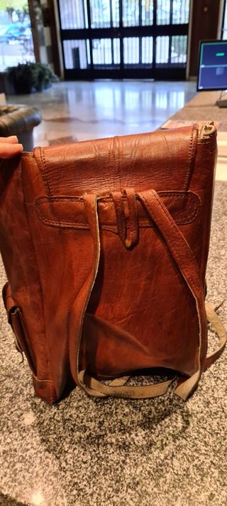 Mochila cuero 