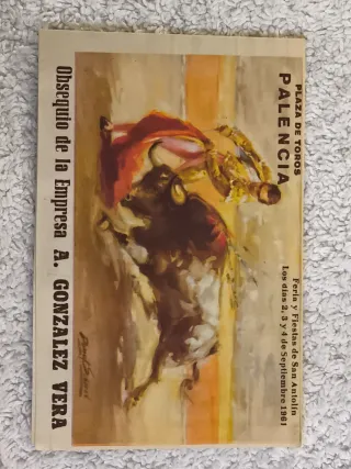 PALENCIA COLECCIONISMO TAURINO AÑO 1961 Y 1976