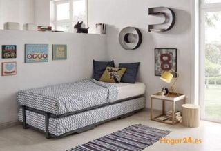 Cama nido somier 80x190 y colchones visco 20cm