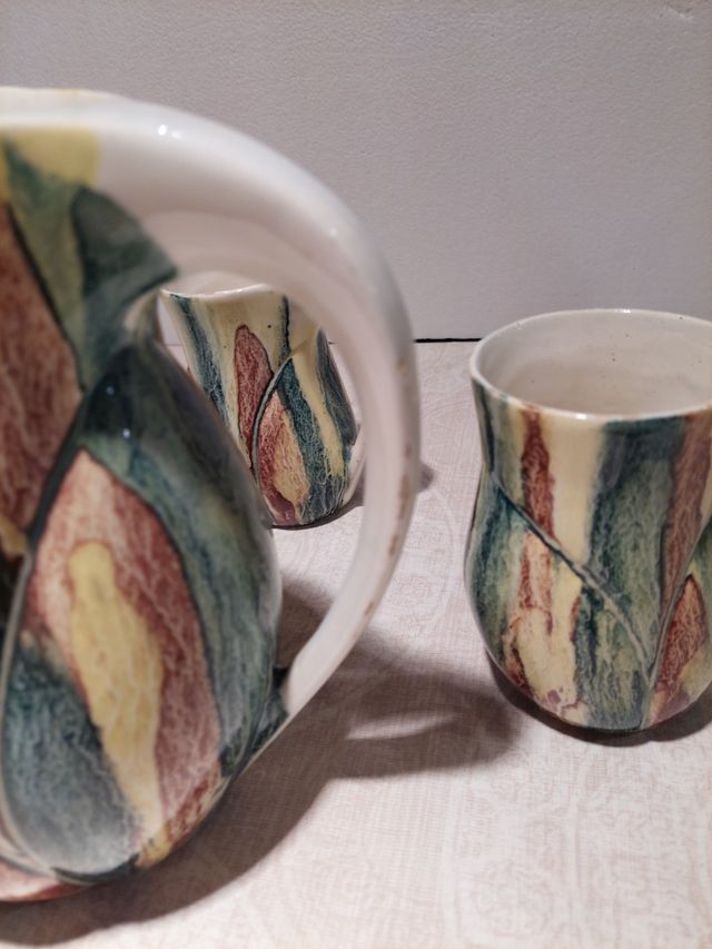 Juego de Jarra y 6 vasos_Vintage