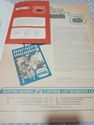 Álbum Cromos Bimbo 1969 Nuestro Mundo.