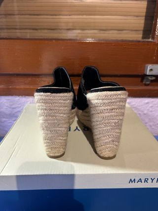 Sandalias de tacón de cáñamo