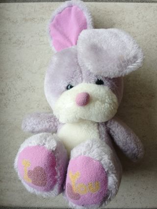 1 peluche coniglietto e 1 papera
