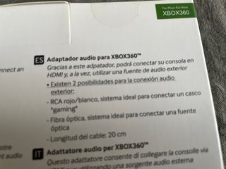 Adaptador fuente de audio exterior XBOX RCA u ópti