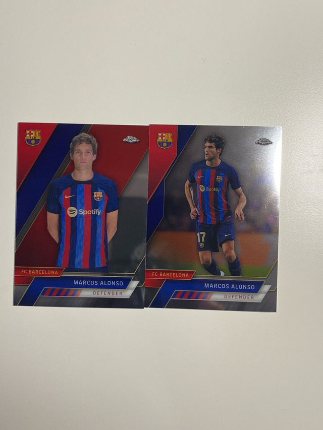 Lote marcos alonso topps chrome barcelona