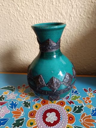 ANTIGUO JARRÓN ESMALTADO ÁRABE