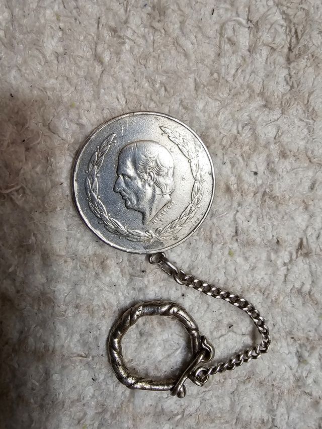 Llavero plata moneda