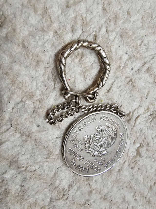 Llavero plata moneda