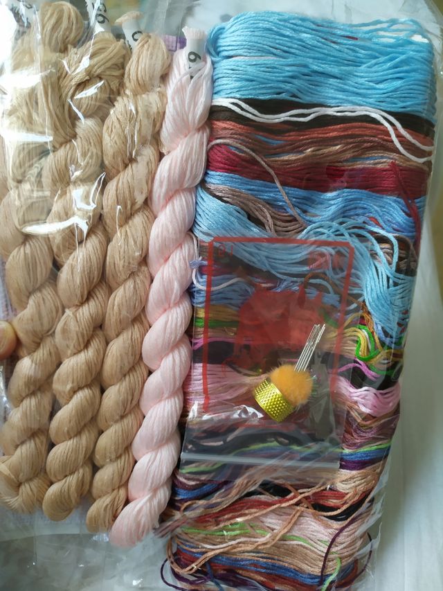 Kit punto de cruz, nuevo