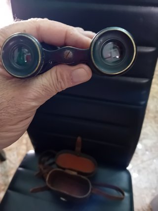 Minocular con funda piel militares