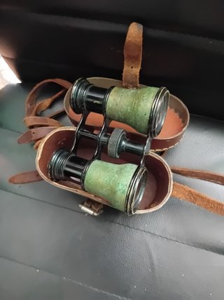 Minocular con funda piel militares